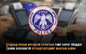 Гадаад улсын иргэдтэй бүлэглэн гэмт хэрэг үйлддэг байж болзошгүй этгээдүүдүүдийг шалгаж байна